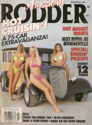 AMERICAN RODDER 1992 FEB - BONNEVILLE SPEED WEEK, BIKINI & PICKUP SPECIAL